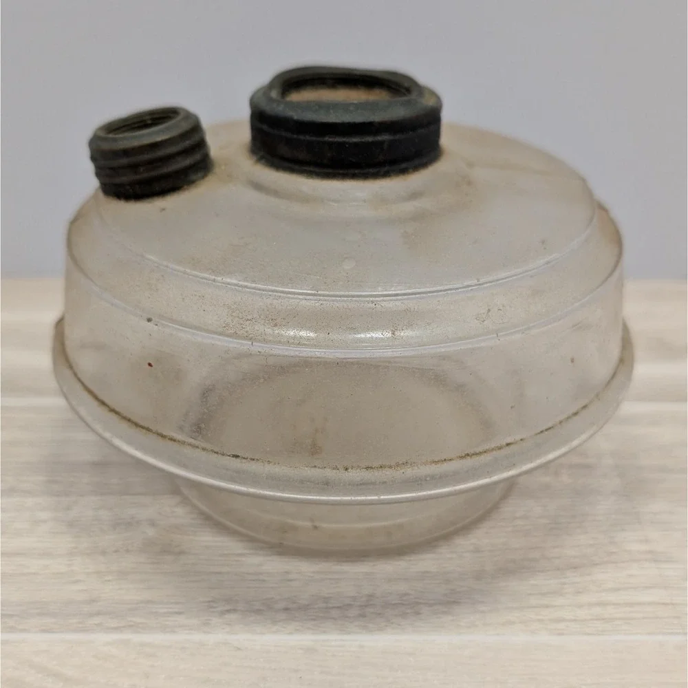 Vintage (Maybe Antique?) Glass Oil Kerosene Reservoir Base Fount Bowl